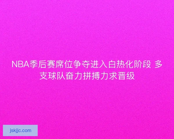 NBA季后赛席位争夺进入白热化阶段 多支球队奋力拼搏力求晋级